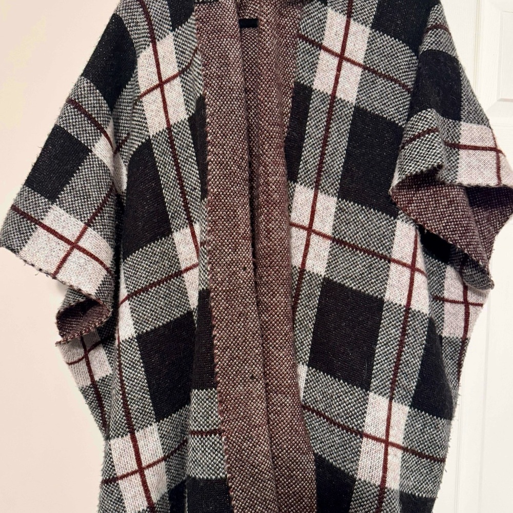 Plaid Open-Front Women's Cardigan